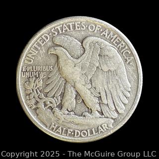 1945 (P) "Walking Liberty" US Half Dollar Silver Coin