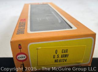Six (6) HO Scale Train Cars in Original Boxes Including  TYCO, AHM and COX 