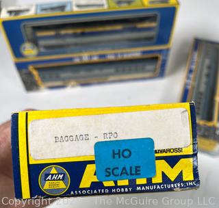 AHM Train Cars and Accessories, Including Eight (8) HO Scale Train Cars in Boxes
