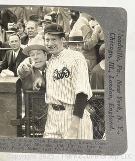 1932 World Series Game 4 Babe Ruth Called Shot Series Keystone Stereoscope Slide