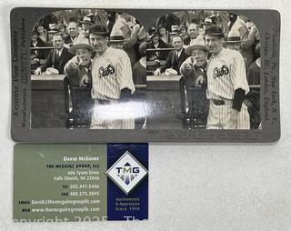 1932 World Series Game 4 Babe Ruth Called Shot Series Keystone Stereoscope Slide