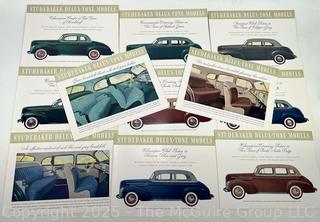 1940 Studebaker 2-Tone Portfolio 11-Plates Complete Commander President Champion