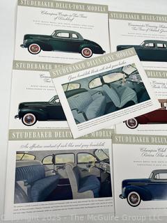 1940 Studebaker 2-Tone Portfolio 11-Plates Complete Commander President Champion