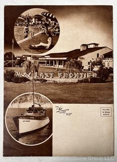 Last Frontier Village Restaurant Casino Souvenir Brochure, Las Vegas NV 1950's