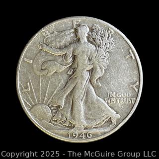 1946 (P) "Walking Liberty" US Half Dollar Silver Coin