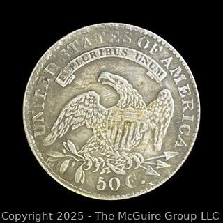 1826 US "Capped Bust" Half Dollar 50 C. Silver Coin
