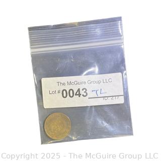 1864 US 2 Cents Copper Coin