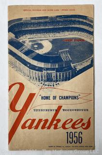 1956 Yankees Baseball Official Program and Score Card