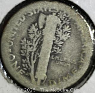 1921 US Mercury 10 Cents Silver Dime (key date)