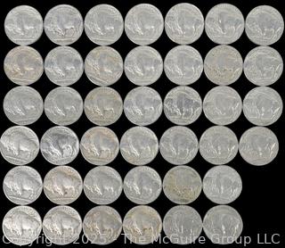 Grouping of 40 US Indian Head "Buffalo Nickel" 5 Cents Coins (1930's) (P)