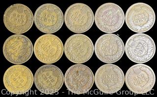 Fifteen (15) US One Cent "Indian Head" Copper Coins