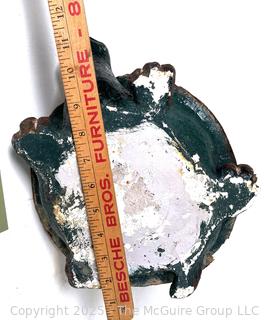Cement Painted Garden Turtle Statue