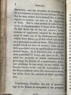 1834 Leather Bound Manual of Parliamentary Practice, Composed Originally for the Use of the Senate of the United States by Thomas Jefferson, Book