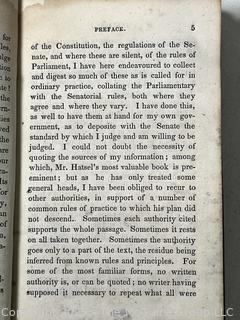1834 Leather Bound Manual of Parliamentary Practice, Composed Originally for the Use of the Senate of the United States by Thomas Jefferson, Book