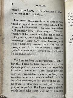 1834 Leather Bound Manual of Parliamentary Practice, Composed Originally for the Use of the Senate of the United States by Thomas Jefferson, Book