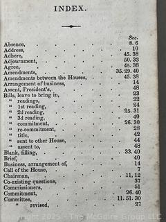 1834 Leather Bound Manual of Parliamentary Practice, Composed Originally for the Use of the Senate of the United States by Thomas Jefferson, Book