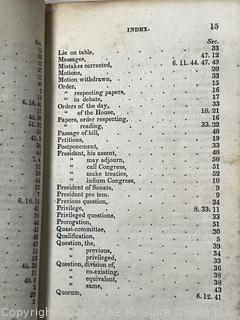 1834 Leather Bound Manual of Parliamentary Practice, Composed Originally for the Use of the Senate of the United States by Thomas Jefferson, Book