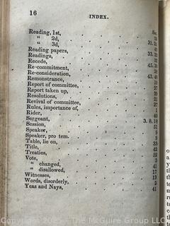 1834 Leather Bound Manual of Parliamentary Practice, Composed Originally for the Use of the Senate of the United States by Thomas Jefferson, Book
