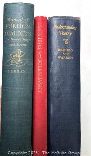 Three (3) Books Including Manual of Foreign Dialects for Radio, Stage and Screen; Acting; and Understanding Poetry