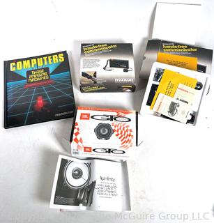 Book on Computing: Maxon 49-F5 Hands Free Communicator Deluxe 5 Channel FM 2-Way Radio Pair - Black; and NIB JBL GTO 220W 2.5" 2-way Car Speakers