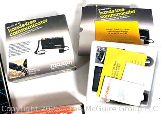 Book on Computing: Maxon 49-F5 Hands Free Communicator Deluxe 5 Channel FM 2-Way Radio Pair - Black; and NIB JBL GTO 220W 2.5" 2-way Car Speakers