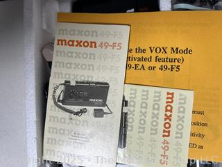 Book on Computing: Maxon 49-F5 Hands Free Communicator Deluxe 5 Channel FM 2-Way Radio Pair - Black; and NIB JBL GTO 220W 2.5" 2-way Car Speakers