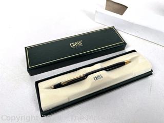 Boxed Cross Pencil Black and Pierre Cardin Pen Pencil Stylist Set In Original Boxes