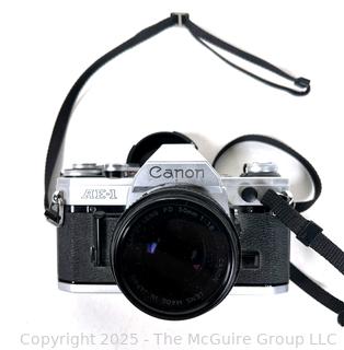 Canon AE-1 35mm Film Camera With a Canon FD 50mm 1:1.8 Lens
