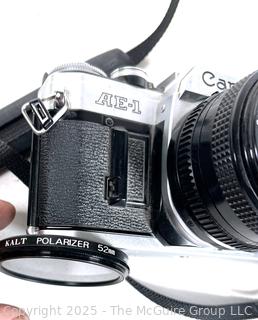 Canon AE-1 35mm Film Camera With a Canon FD 50mm 1:1.8 Lens