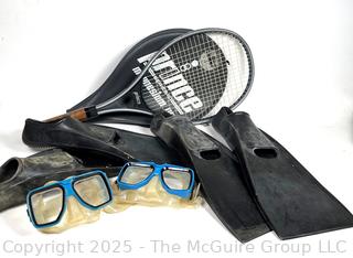Scuba Gear and Tennis Racket