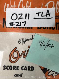 1957 Baltimore Orioles Baseball Official Program and Scorecard