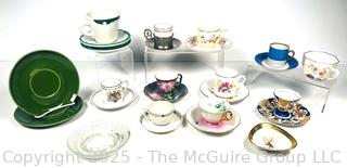 Collection of Porcelain Teacups and Saucers