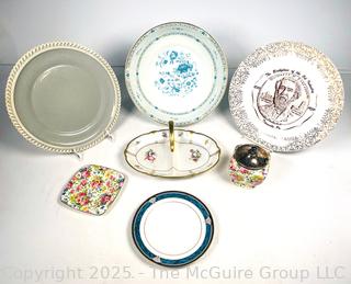Porcelain China Serving Ware Including Gorham, Harker, Haviland and Royal Winton Summertime