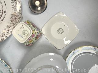 Porcelain China Serving Ware Including Gorham, Harker, Haviland and Royal Winton Summertime