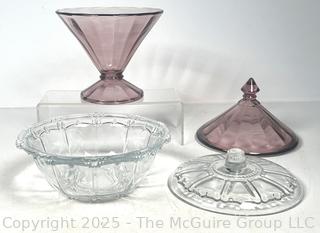 Two (2) Glass Candy Dishes