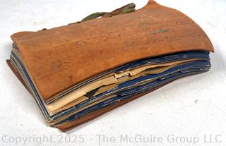 Leather Bound School Memory Scrap Book 1942 Including Sorority Dances, Invitations, Photos