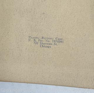 Leather Bound School Memory Scrap Book 1942 Including Sorority Dances, Invitations, Photos