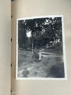 Leather Bound School Memory Scrap Book 1942 Including Sorority Dances, Invitations, Photos