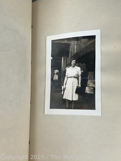 Leather Bound School Memory Scrap Book 1942 Including Sorority Dances, Invitations, Photos
