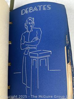Leather Bound School Memory Scrap Book 1942 Including Sorority Dances, Invitations, Photos
