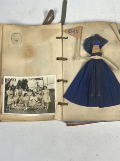 Leather Bound School Memory Scrap Book 1942 Including Sorority Dances, Invitations, Photos