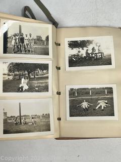 Leather Bound School Memory Scrap Book 1942 Including Sorority Dances, Invitations, Photos
