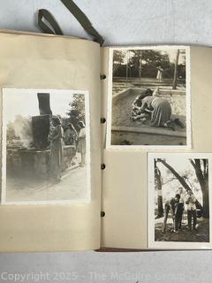 Leather Bound School Memory Scrap Book 1942 Including Sorority Dances, Invitations, Photos