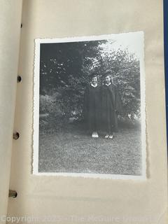 Leather Bound School Memory Scrap Book 1942 Including Sorority Dances, Invitations, Photos