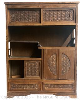 Japanese Tansu Cha-dansu Traditional Tea Ceremony Cabinet,1920's.  12 x 28 x 38"
