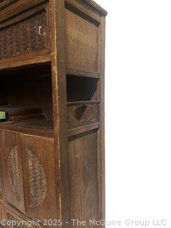 Japanese Tansu Cha-dansu Traditional Tea Ceremony Cabinet,1920's.  12 x 28 x 38"