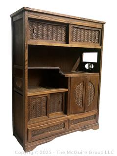 Japanese Tansu Cha-dansu Traditional Tea Ceremony Cabinet,1920's.  12 x 28 x 38"
