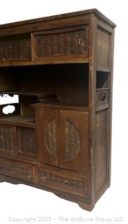 Japanese Tansu Cha-dansu Traditional Tea Ceremony Cabinet,1920's.  12 x 28 x 38"