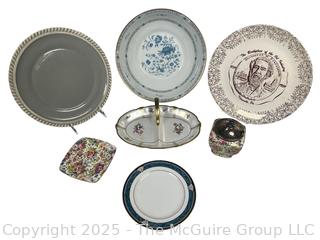 Porcelain China Serving Ware Including Gorham, Harker, Haviland and Royal Winton Summertime