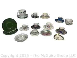 Collection of Porcelain Teacups and Saucers